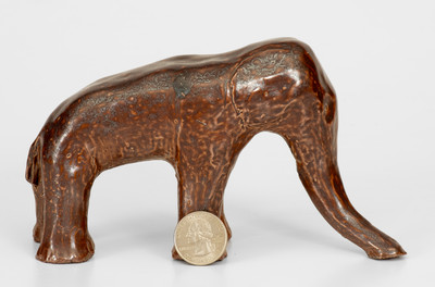 Sewer Tile Figure of an Elephant, Signed and Dated