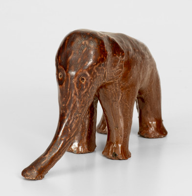 Sewer Tile Figure of an Elephant, Signed and Dated