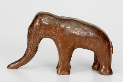 Sewer Tile Figure of an Elephant, Signed and Dated