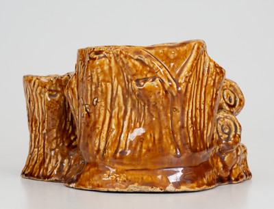 Exceptional Fulper Pottery (Flemington, NJ) Rockingham Raccoon Match Holder,