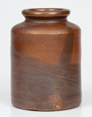 Fine Small-Sized New York City Stoneware Druggist s Jar