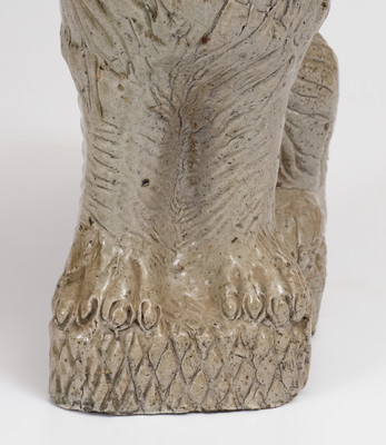 Very Rare Anna Pottery Figure of a Spaniel with Glass Eyes, circa 1880