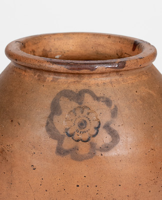 Scarce Small-Sized Clarkson Crolius (New York City) Stoneware PICKLES Jar