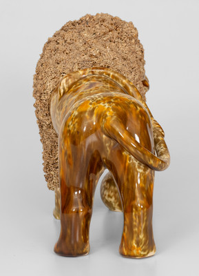 Flint Enamel Figure of a Lion, attrib. Lyman, Fenton & Co., Bennington, VT, circa 1849-1852