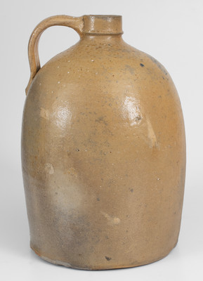 Scarce Ohio Stoneware Jug w/ Cobalt Decoration of a Man's Bust, circa 1875