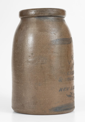 Rare New Haven, West Virginia Stoneware Advertising Canning Jar