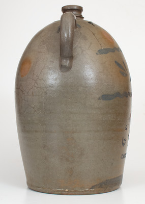 Four-Gallon T.F. REPPERT / GREENSBORO, PA Double-Handled Stoneware Jug w/ Cobalt Decoration