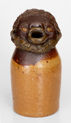 Very Rare Florida or Alabama Stoneware Face Jug, late 19th century