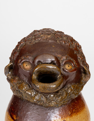 Very Rare Florida or Alabama Stoneware Face Jug, late 19th century