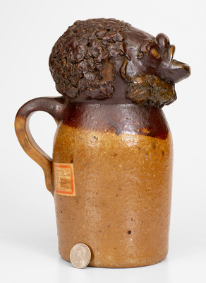 Very Rare Florida or Alabama Stoneware Face Jug, late 19th century