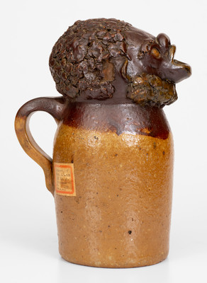 Very Rare Florida or Alabama Stoneware Face Jug, late 19th century