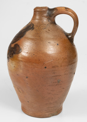 Extremely Rare Small-Sized Manhattan Stoneware Incised Bird Jug, probably David Morgan, late 18th / early 19th century