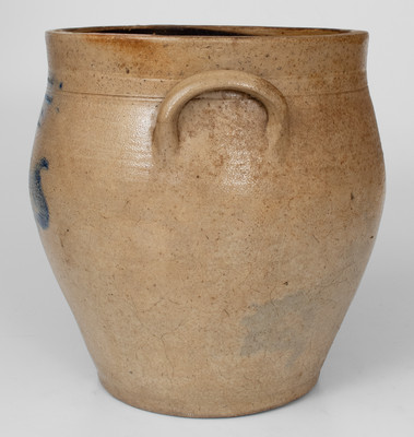Rare Four-Gallon Brooklyn, Michigan Stoneware Advertising Jar, attrib. S. Hart, Fulton, NY, mid 19th century