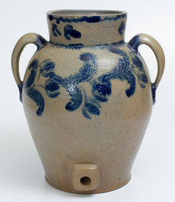 Extremely Rare E. PARR Stoneware Water Cooler, Elisha Parr, Baltimore, MD, circa 1825