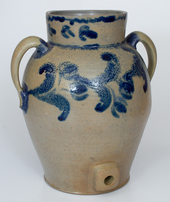 Extremely Rare E. PARR Stoneware Water Cooler, Elisha Parr, Baltimore, MD, circa 1825