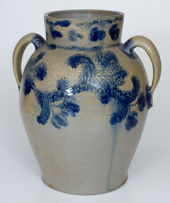 Extremely Rare E. PARR Stoneware Water Cooler, Elisha Parr, Baltimore, MD, circa 1825