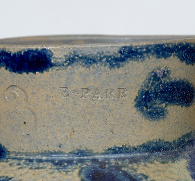 Extremely Rare E. PARR Stoneware Water Cooler, Elisha Parr, Baltimore, MD, circa 1825