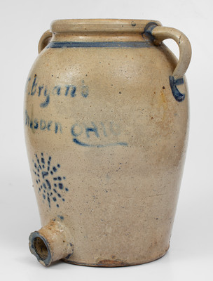 Extremely Rare N. C. Bryant / Dresden, Ohio Stoneware Water Cooler, Muskingum County, Ohio, circa 1880