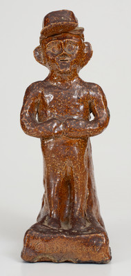 Sewer Tile Sculpture of Andrew Jackson, Inscribed "OLD HICKRY(sic)," probably OH, late 19th or early 20th century.