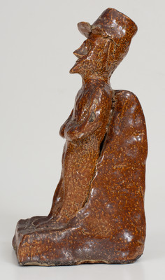 Sewer Tile Sculpture of Andrew Jackson, Inscribed "OLD HICKRY(sic)," probably OH, late 19th or early 20th century.