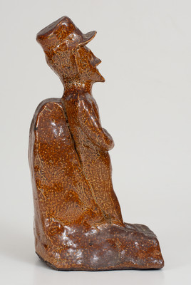 Sewer Tile Sculpture of Andrew Jackson, Inscribed "OLD HICKRY(sic)," probably OH, late 19th or early 20th century.