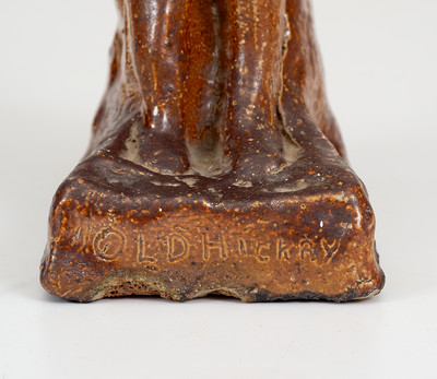 Sewer Tile Sculpture of Andrew Jackson, Inscribed "OLD HICKRY(sic)," probably OH, late 19th or early 20th century.