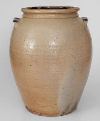 Six-Gallon Ohio Stoneware Jar w/ Cobalt Tree Decoration, third quarter 19th century