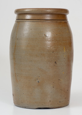 J.E. ENEIX / NEW GENEVA / PA Cobalt-Decorated Stoneware Jar, circa 1875