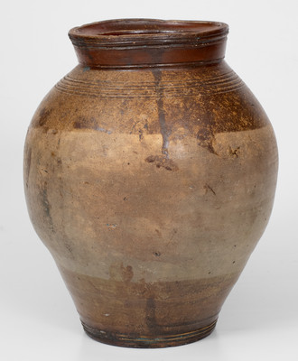 CHARLESTOWN Iron-Decorated Stoneware Jar (Frederick Carpenter, Massachusetts, early 19th century)