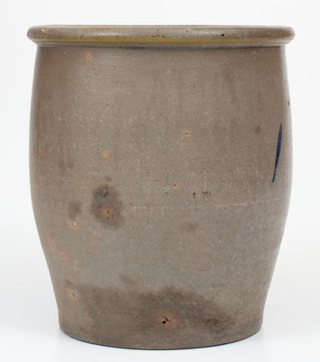 LEONARD KEEK & BROS / GREENSBURGH / PA Cobalt-Decorated Stoneware Jar, circa 1880