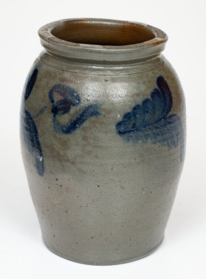 Scarce attrib. Carver & Wightman, Edingburgh, VA Stoneware Jar, circa 1850-1865