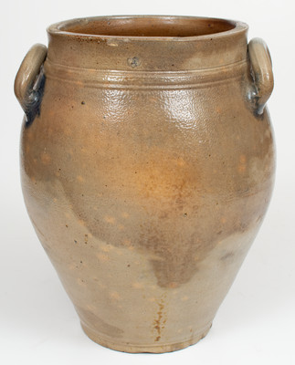 Four-Gallon Connecticut Stoneware Jar w/ Incised Floral Decoration, early 19th century