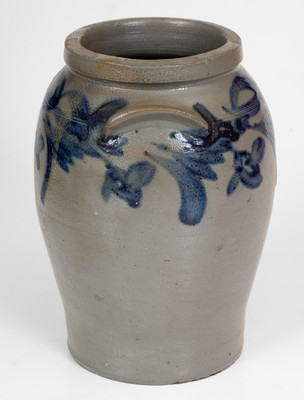 Exceedingly Rare attrib. Tildon Easton, Alexandria, Virginia, Stoneware Jar, 1841-1843