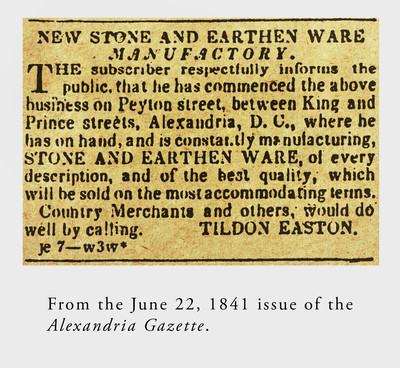 Exceedingly Rare attrib. Tildon Easton, Alexandria, Virginia, Stoneware Jar, 1841-1843