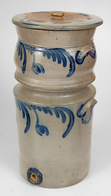 Very Rare Filtering Water Cooler attrib. Margaret Parr, Baltimore, MD, circa 1835-1840