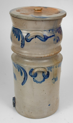 Very Rare Filtering Water Cooler attrib. Margaret Parr, Baltimore, MD, circa 1835-1840