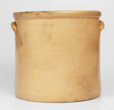 4 Gal. J. FISHER / LYONS, NY Stoneware Crock w/ Cobalt Script 