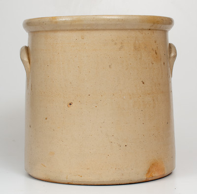 5 Gal. A. B. WHEELER & CO. / BOSTON, MASS. Advertising Crock w/ Elaborate Cobalt Script "C. E. Mory"