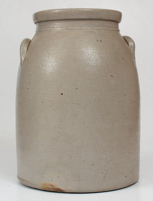 Rare 3 Gal. Northeastern Stoneware Jar w/ Cobalt Swan Decoration