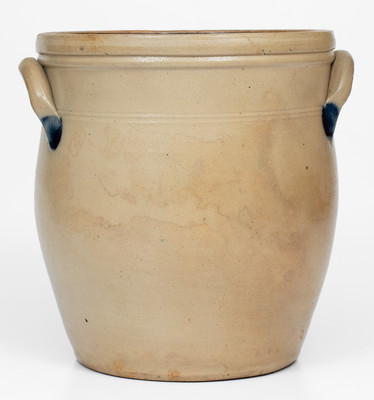 2 Gal. LYONS Stoneware Jar with Cobalt Floral Decoration, circa 1860