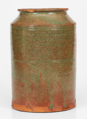 Very Rare J. L. Blaney / Cookstown, PA Redware Jar (Fayette County, Pennsylvania)