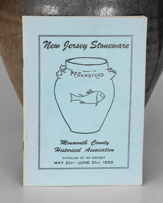 Rare Stoneware Jug w/ Impressed Federal Eagle Design, attrib. James Morgan & Co., Old Bridge, NJ, c1810