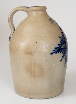 Outstanding COWDEN & WILCOX / HARRISBURG, PA 3 Gal. Stoneware Jug w/ Elaborate Star Design