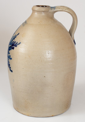 Outstanding COWDEN & WILCOX / HARRISBURG, PA 3 Gal. Stoneware Jug w/ Elaborate Star Design