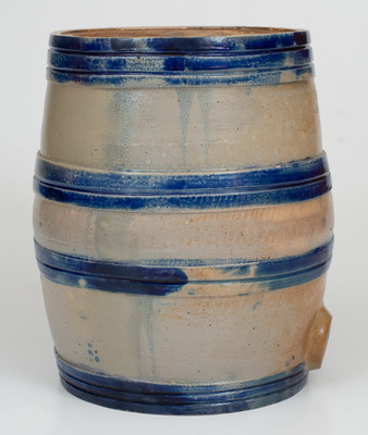 Very Rare C. CROLIUS / NEW-YORK Stoneware Water Cooler w/ Banded Cobalt Decoration