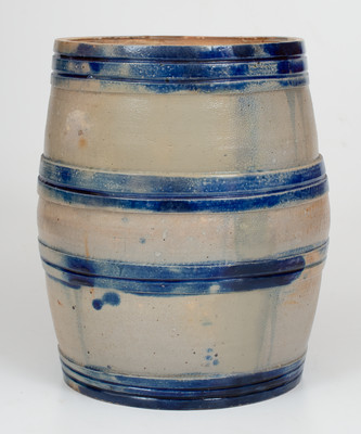 Very Rare C. CROLIUS / NEW-YORK Stoneware Water Cooler w/ Banded Cobalt Decoration