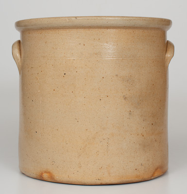 Exceptional EVAN R. JONES / PITTSTON, PA Stoneware Crock w/ Elaborate Dove Decoration