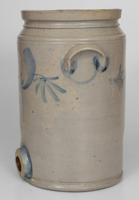 3 Gal. Stoneware Water Cooler w/ Floral Decoration, probably Henry Remmey, Jr., Philadelphia, PA