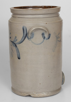 3 Gal. Stoneware Water Cooler w/ Floral Decoration, probably Henry Remmey, Jr., Philadelphia, PA