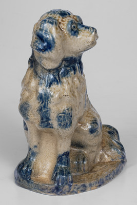 Very Fine Large-Sized Stoneware Spaniel Figure, possibly Cowden & Wilcox, Harrisburg, PA